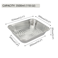 Einweg-Aluminiumfolienschalen (halbe Größe) 9x13 tief, Dampfgarer-Lebensmittelbehälter mit Deckel zum Backen, Braten und Catering