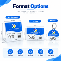 Carte intelligente NFC personnalisée multilingue pour avis Google, autocollant de table résistant pour entreprises locales, pour stimuler les avis, stock en gros