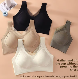 Liền mạch Trần cảm thấy đồ lót áo ngực, không dây, <span class=keywords><strong>push</strong></span>-<span class=keywords><strong>up</strong></span>, side-hình, nâng, lưới đẹp trở lại, thể thao theo phong cách áo ngực - Product Image 4