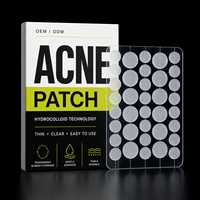 Patchs anti-acné hydrocolloïdes ronds invisibles OEM ODM, ultra-fins et transparents, pour le visage, marque privée, pour une guérison efficace de l'acné.
