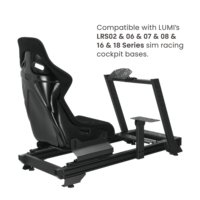 Silla de Simulación de Carreras LRA01-BS01, Asiento de Juego de Tamaño Estándar con Tela de Algodón para Simulador de Vuelo y Carreras