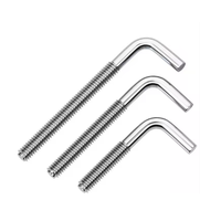 Double-Ended Stainless Steel L Studs Bolt Corroshield Fasteners Carbon Steel L Type Bolt Threaded Rod Bar Corrosion Resistant