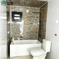 Rumah Prefabrikasi Kontainer Baja Ekspansi Ukuran Khusus 20Ft 40Ft 30Ft, Villa 2-5 Kamar Tidur Mewah Portabel Panel Sandwich