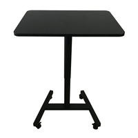 Bureau d'ordinateur à hauteur pneumatique à gaz, jambes simples à assembler facilement, support réglable en hauteur, pour pied