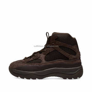 <span class=keywords><strong>Stivali</strong></span> Sportivi Trendy da Uomo con Suola Chunky Esagerata, Stile Originale Kanye West, Sneaker in Pelle Scamosciata Marrone Olio, <span class=keywords><strong>Stivali</strong></span> Desert Boot Unici - Product Image 5