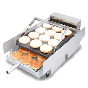 Bandeja elétrica comercial, hambúrguer, assar, máquina toaster/hambúrguer instantânea