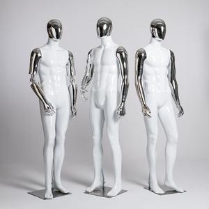 Maniquí Masculino Cromado Plateado <span class=keywords><strong>de</strong></span> Cuerpo Completo, Soporte <span class=keywords><strong>de</strong></span> Exhibición Realista <span class=keywords><strong>para</strong></span> Escaparate <span class=keywords><strong>de</strong></span> Tienda <span class=keywords><strong>de</strong></span> <span class=keywords><strong>Ropa</strong></span> <span class=keywords><strong>de</strong></span> <span class=keywords><strong>Hombre</strong></span> - Product Image 5