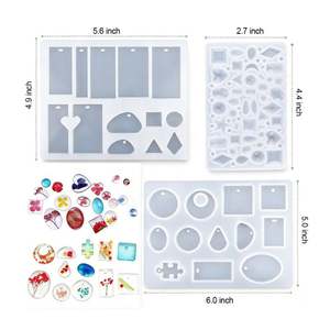 TOYSRUNNER Kit de Bijoux DIY en Résine Transparente, Moules en Silicone à Durcissement UV, Paillettes, Fleurs, Pendentifs, Porte-clés - Product Image 4