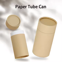 Tube en papier kraft rond vide en gros, tube en papier pour thé en poudre, faible MOQ, emballage multi-tailles, tube en papier
