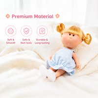 Poupée bébé en vinyle souple de 24 cm, 3 styles mignons, adorable poupée à habiller avec vêtements, poupée interactive pour enfants, cadeau de vacances