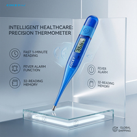 Termometer Digital LCD medis rumah tangga, termometer pengukur suhu mulut ketiak kepala keras