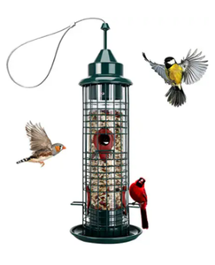 2025 haute vente rétro suspendu <span class=keywords><strong>unique</strong></span> mangeoire à oiseaux en métal résistant aux écureuils - Product Image 5