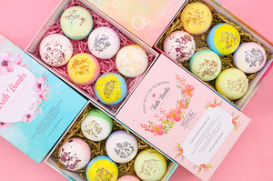 Bombas de Baño de Rosas Personalizadas Hechas a Mano, Efervescentes de Lujo, 100% Naturales con Sal de Sodio, 100g, Caja de Regalo para Niños, Mujeres y Niñas - Product Image 5