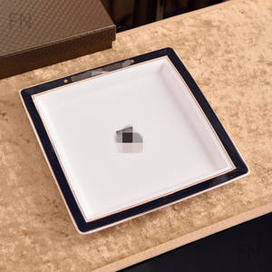 Hot Selling B-series Ceramic Bone China Fruit Plate Dining Plate <b>square</b> Plate - Product Image 3