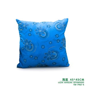 Cuscino in Antelina Jacquard Scamosciato Blu Mare 45*45, Cuscino Decorativo Stampato - Product Image 3