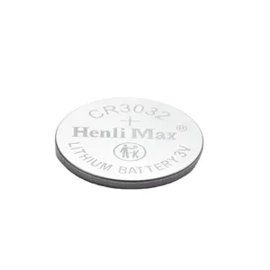 Henli Max CR3032 3,0 V Primay Batería de litio Dióxido de manganeso de litio Batería de botón Batería de celda para la industria inteligente