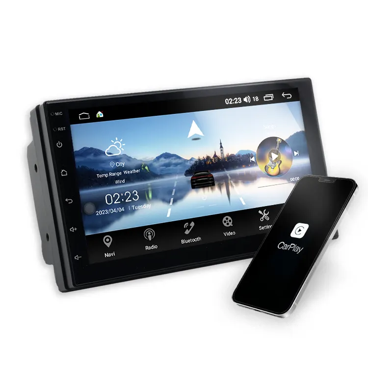 Fabriek Direct 2 Din 7 Inch Android Auto Radio Met Gps Navigatie Carplay Android Suto Auto Speler