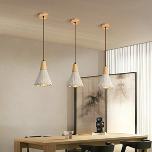 Japanese Wabi Sabi Style Pendant <b>Light</b> Led E26 Single Head Round Home Living Room Bedroom Ceiling Lamp - Product Image 4