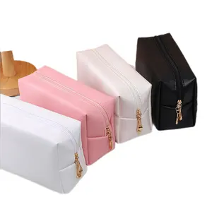 Waterproof Makeup Pouch PU leather Travel Toiletry Bag Girl Pink Cosmetic Bag Men Wash Bags for Travel