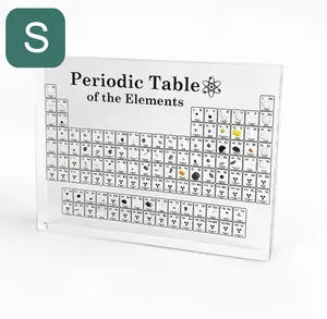 Tabela periódica do presente do professor do atacado, tabela periódica dos elementos com elementos real do bloco acrílico do cristal da artesanato