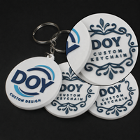 Porte-clés en plastique et caoutchouc personnalisés avec logo 3D double face, design cool, couleur contrastée, pour cadeaux