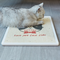 Dinding Menggaruk Pos Tempat Lantai atau Dinding, tahan Lama Sisal Kucing Scratcher Pos/Cat Scratcher Papan dengan Mainan