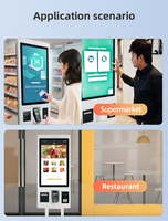 Terminal de commande et de paiement sans argent liquide pour restaurant KFC, écran tactile de 32 pouces, restauration rapide, libre-service, borne de commande, machine sur pied
