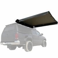 Auvent carré de 2,5 m, tissu Oxford 600D imperméable et résistant aux déchirures, aluminium semi-automatique, 2 LED tricolores, autoportant, universel, camping 4x4