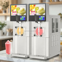 Machine à slush et milk-shake professionnelle 1/2/3 bacs, automatique, pour yaourt glacé, avec écran LED, pour café et salon de thé