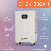 Batterie de stockage d'énergie solaire domestique Ginza Split 51.2V 330Ah LiFePO4 15kWh avec cellules A+ 6000 cycles, garantie CAN 5/10 ans, sûre et fiable