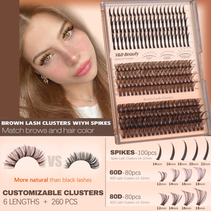 En gros, <span class=keywords><strong>Cils</strong></span> en grappe faits main DIY, style Manga, pointus, marron expresso, volumineux, 12 rangées, pour <span class=keywords><strong>cils</strong></span> inférieurs, longueurs mixtes, bande fine, légers - Product Image 2