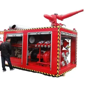 Marine Containerized FIFI System one fire monitor and diesel engine fire pump