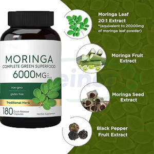Ausreson Moringa Flat Tummy Tea Leaf Extract Cápsulas Suplemento Vegano Puro Orgánico Moringa Cápsulas - Product Image 2