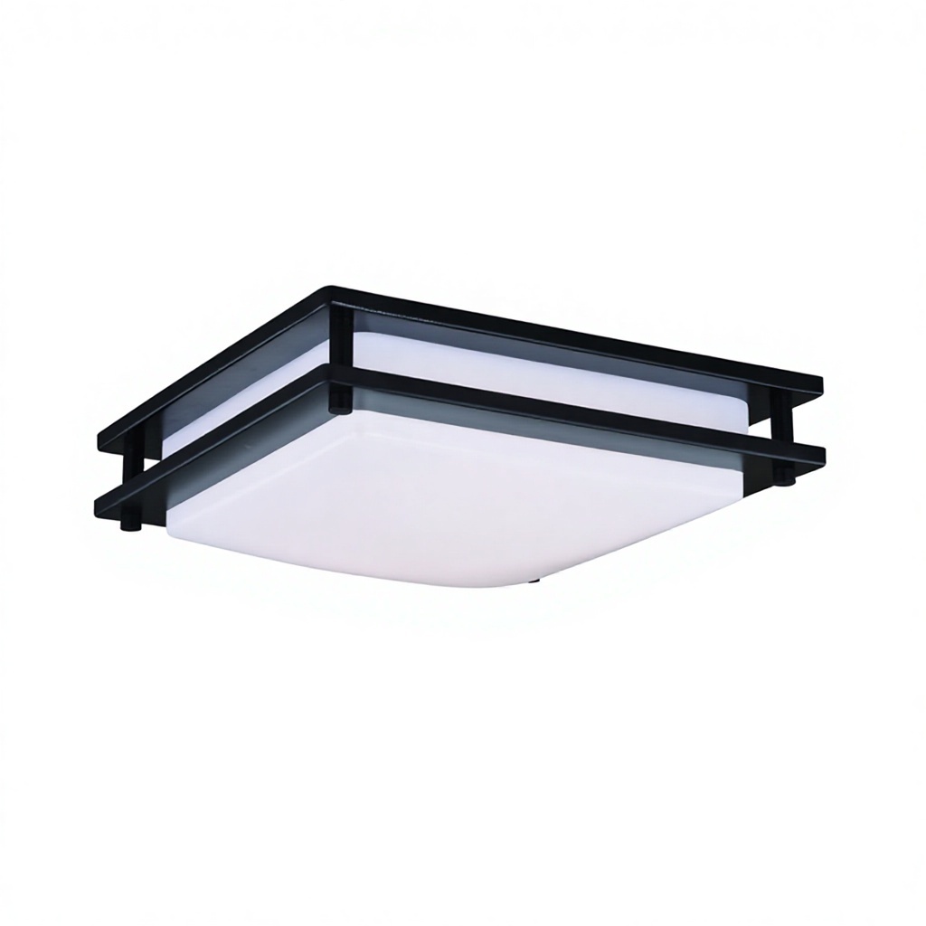 Walbett Direct North American 16 Inch square Double Ring LED Ceiling Lamp Adjustable Color Temperature Corridor Hotel Surface