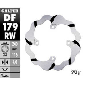 Galfer Race disco freno posteriore per Kawasaki KXF 250 modello 04-19 - Product Image 1