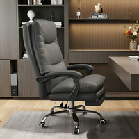 Chaise de bureau à domicile avec repose-pieds, chaise d'ordinateur inclinable confortable pour une longue assise, chaise de direction professionnelle