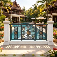 Système de balustrade en alliage d'aluminium antirouille, finition thermolaquée, durable, écologique, barrière de sécurité pour balcon extérieur et escalier, résistant aux UV