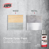Pintura en Aerosol con Efecto Cromo Espejo, 400 ml, Profesional, de Secado Rápido, Resistente a la Intemperie, para Renovar Metal, Plástico y Madera