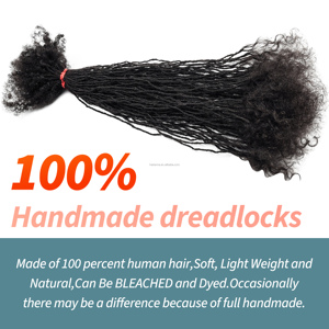 Anna 0.2cm sang trọng 100% tóc con người lồng vào nhau xoăn locs <span class=keywords><strong>Micro</strong></span> Inter locs phần mở rộng với xoăn kết thúc - Product Image 3