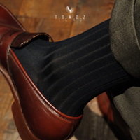 Chaussettes habillées respirantes anti-bactériennes absorbant la sueur pour les hommes-Tenues de bureau décontractées en coton égyptien et nylon