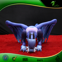 Dragon volant bleu gonflable fait sur commande de Hongyi pour les créatures mythiques d'amusement