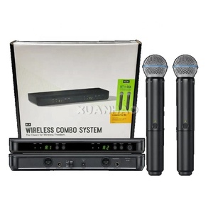 Microphone dynamique sans fil professionnel BLX288 Beta58 UHF avec suppression du bruit, un émetteur et deux récepteurs pour karaoké - Product Image 2