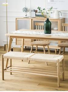 Nordico in legno massello Rattan <span class=keywords><strong>panca</strong></span> lunga per il tempo libero mobili <span class=keywords><strong>da</strong></span> <span class=keywords><strong>esterno</strong></span> soggiorno sala <span class=keywords><strong>da</strong></span> pranzo casa <span class=keywords><strong>panca</strong></span> scarpe centrale <span class=keywords><strong>panca</strong></span> - Product Image 3