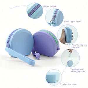 Factory Direct Fashion Soft Silicone Mini Coin Purse With Zipper <b>Wrist</b> <b>Strap</b> Water Resistant Unisex for Daily Use - Product Image 4