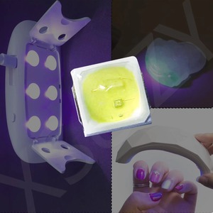 10 ชิ้น UV LED สีม่วงโคมไฟเล็บ 365+ 395NM LED ไดโอดเล็บ SUN เครื่องแหล่งกำเนิดแสงอุปกรณ์เสริม DIY - Product Image 1