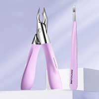 Kit de manucure en acier inoxydable, coupe-ongles incurvé, coupe-cuticules, repousse-cuticules, ouverture large professionnelle, durable