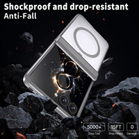Coque de téléphone en TPU antichoc avec anneau magnétique et toucher doux pour Samsung Z Flip 8 7 à écran pliable