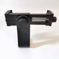 Clip de téléphone rotatif à 360 degrés avec vis allongée, conception monobloc pour équipement de diffusion en direct, plastique noir, horizontal