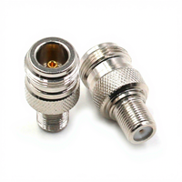 Adaptateur coaxial femelle en cuivre TEJIATE N/F-KK, convertisseur de signal RF 50, connecteur d'antenne TV, vis spirale SDTV