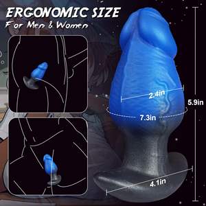 Massaggiatore Prostatico <span class=keywords><strong>in</strong></span> Silicone Morbido con Base a T Oversize, Plug Anale Indossabile per Uomini e Donne - Product Image 3